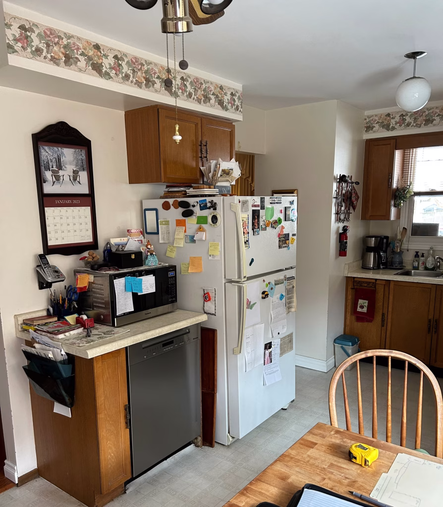 kitchen prior to renovation angle 1